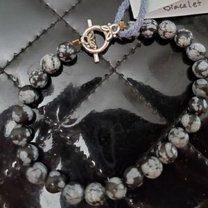 Snowflake Obsidian Bracelet